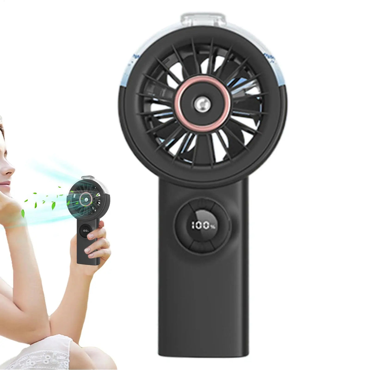 Portable Water Mist Fan – USB Rechargeable Handheld Fan Handheld Misting Fan PLUSH