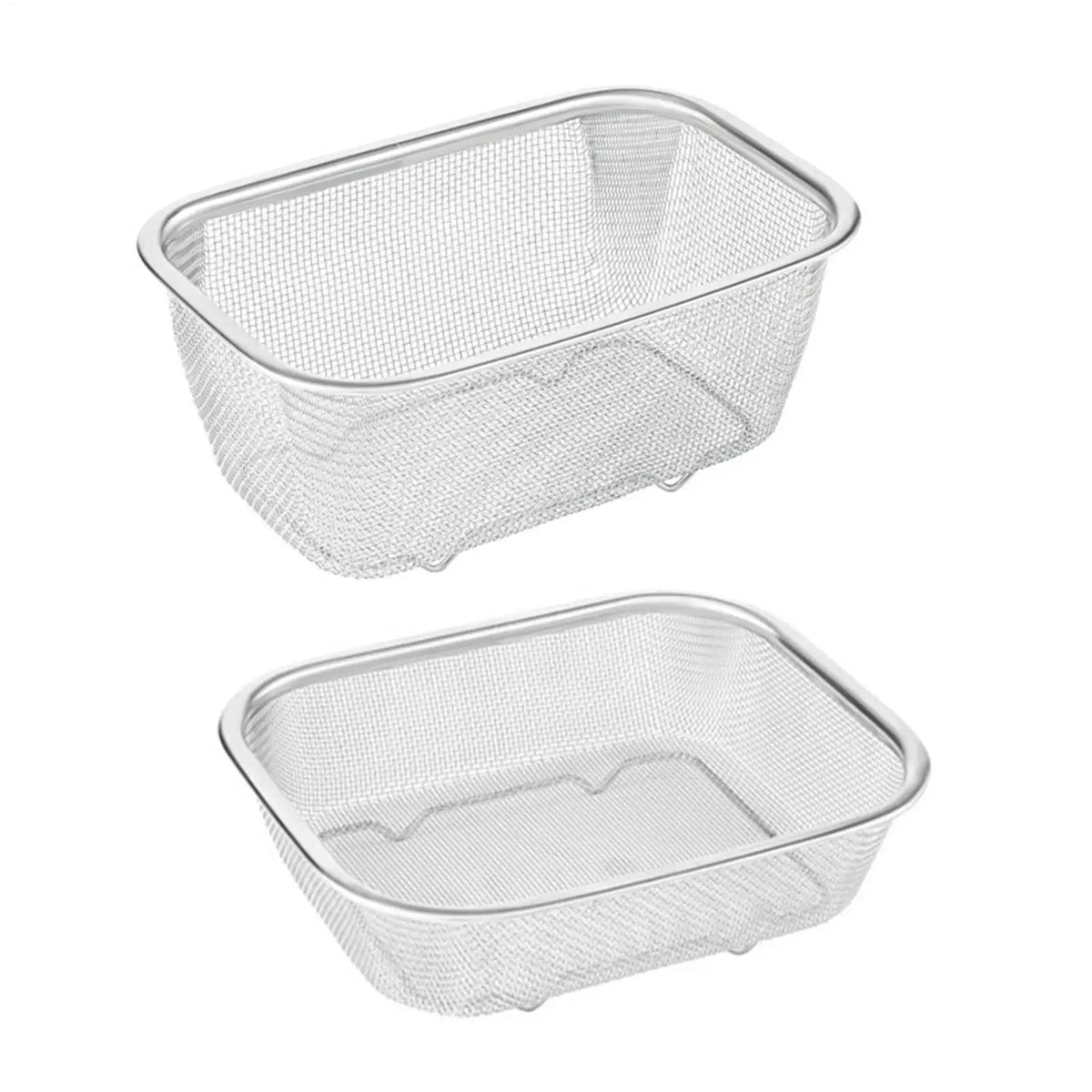 Stainless Steel Rectangle Mesh Basket Strainer & Colander Mesh Colander Strainer PLUSH