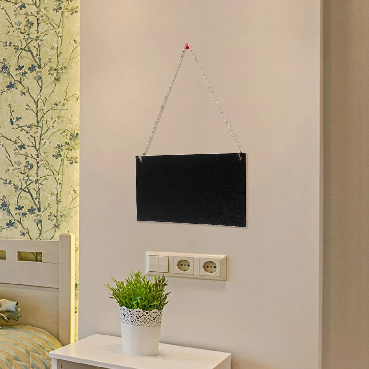 Small Hanging Chalkboard Sign – Erasable Wood Blackboard Hanging Chalkboard Sign PLUSH Default Title