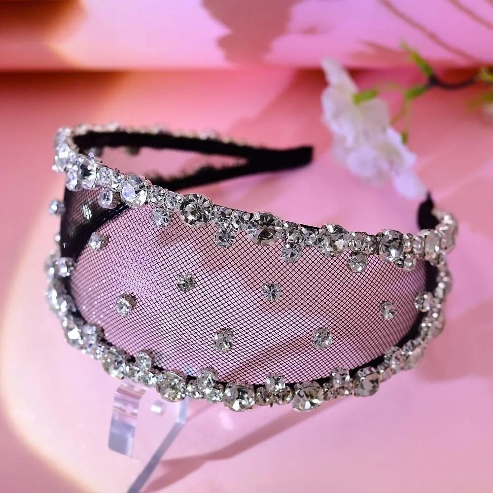 Luxury Rhinestone Wedding Tiara Headband | Baroque Hairband Bridal Tiara Headband PLUSH
