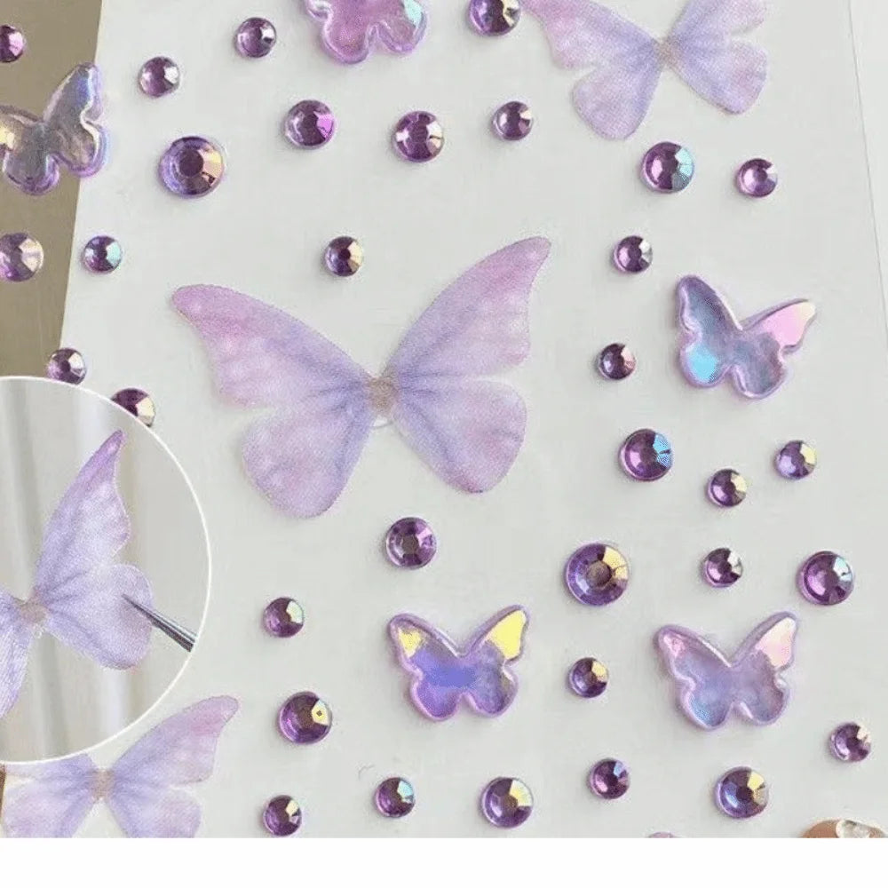 Rhinestone Butterfly Face Stickers – Sparkly Decals 5 Sheets Face & Body Stickers PLUSH
