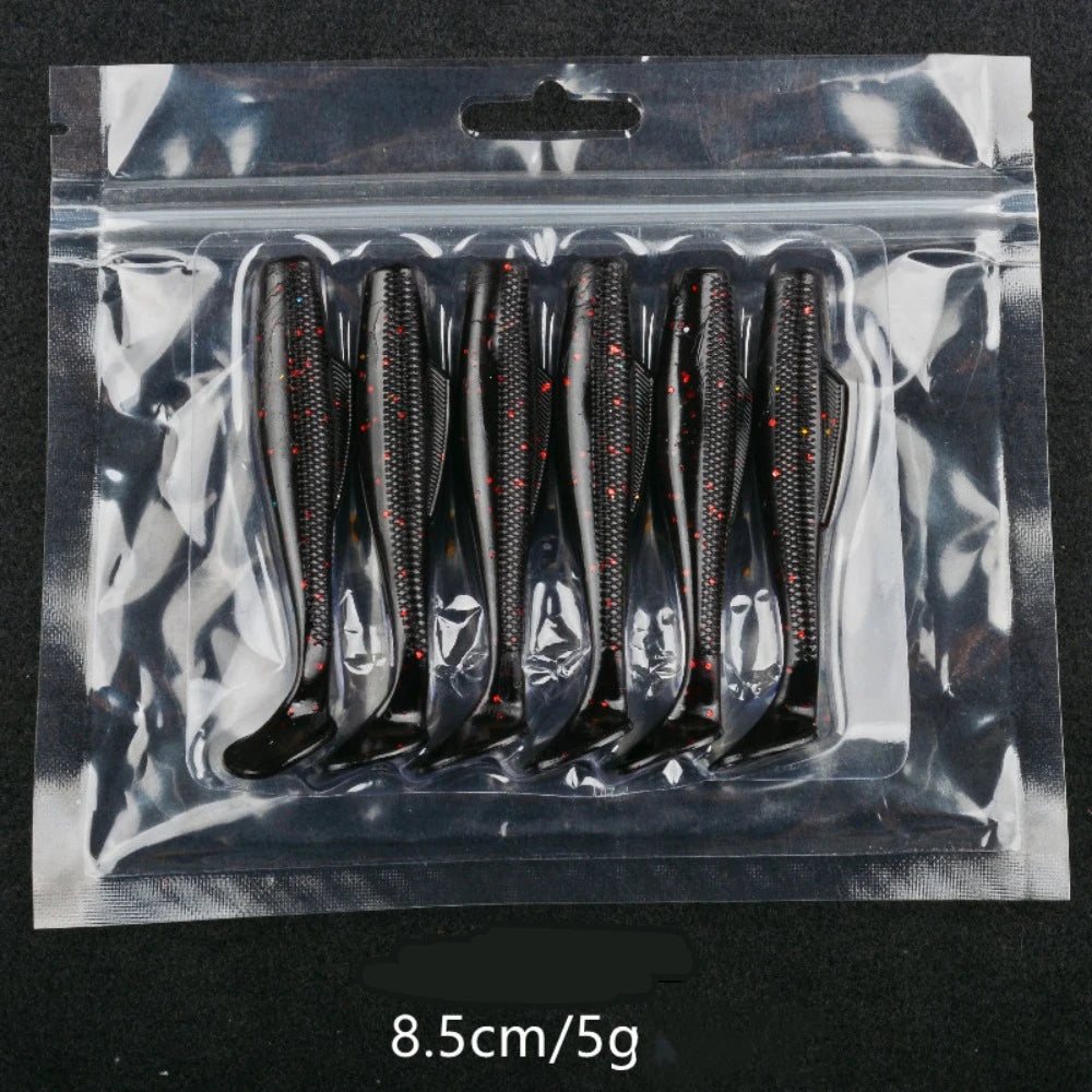 T-Tail Soft Silicone Swim Lures 6cm/8.5cm – Multicolor Bait Set Soft Fishing Lures PLUSH 8.5cm-style 12