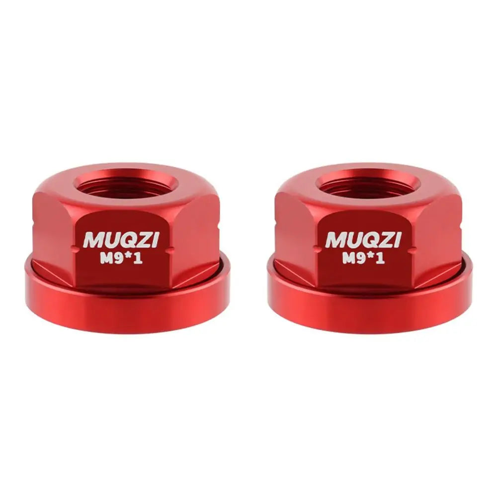 2pcs Bicycle Hub Nuts M9/M10 7075 Aluminum Alloy Axle Screws Bicycle Hub Nuts PLUSH