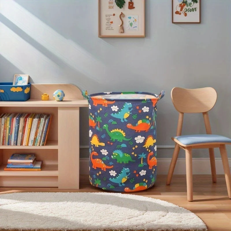 Dinosaur Fabric Storage Basket – Large Capacity Home Organizer Fabric Storage Basket PLUSH
