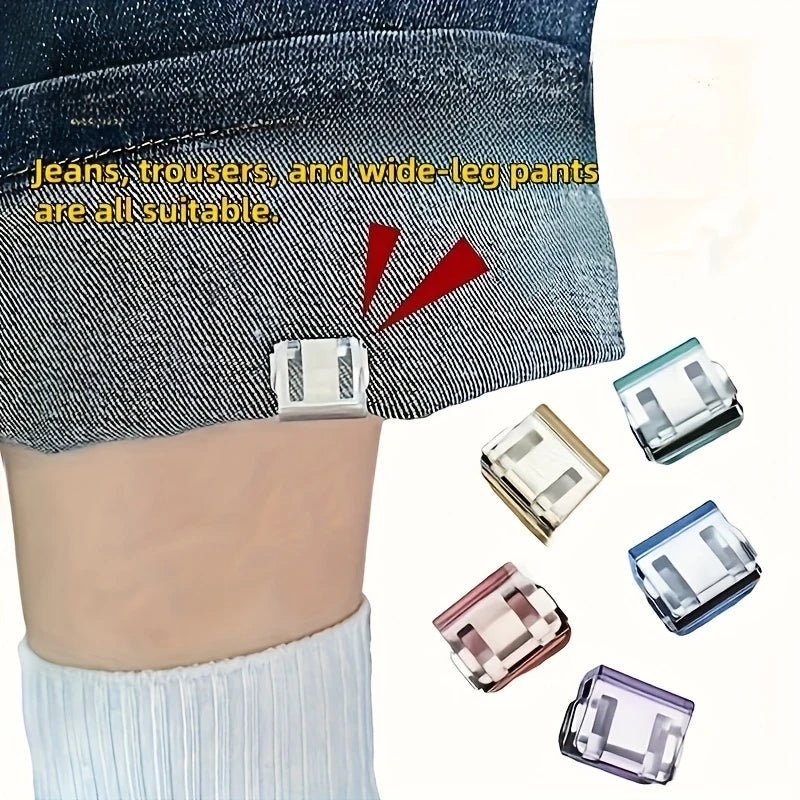 10pcs Invisible Leg Shortening Clips – No-Sew Hem Adjuster Clothing Hem Clips PLUSH