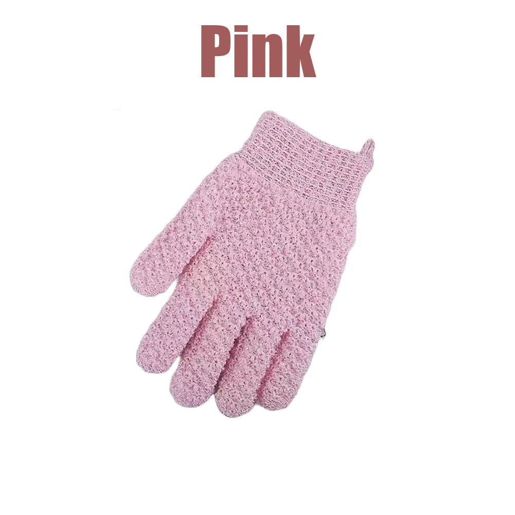 Nylon Exfoliating Bath Gloves – Body Scrubber Shower Mitts Exfoliating Bath Gloves PLUSH Pink 10PCS
