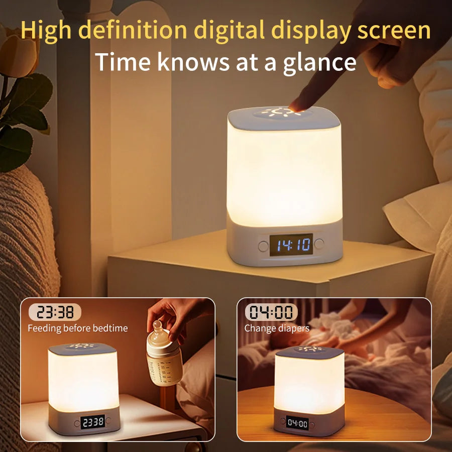LED Night Light with Clock & Remote Control – Rechargeable LED Night Light PLUSH