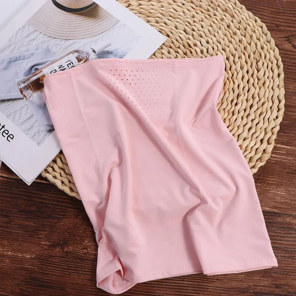 Ice Silk Face Scarf & Neck Wrap – UV Sun Shield Sports Cover Face Scarf Neck Wrap PLUSH pink