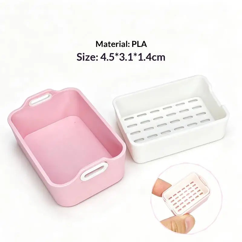 1:12 Scale Dollhouse Sink Organizer & Drain Basket with Tray Dollhouse Accessory PLUSH A1