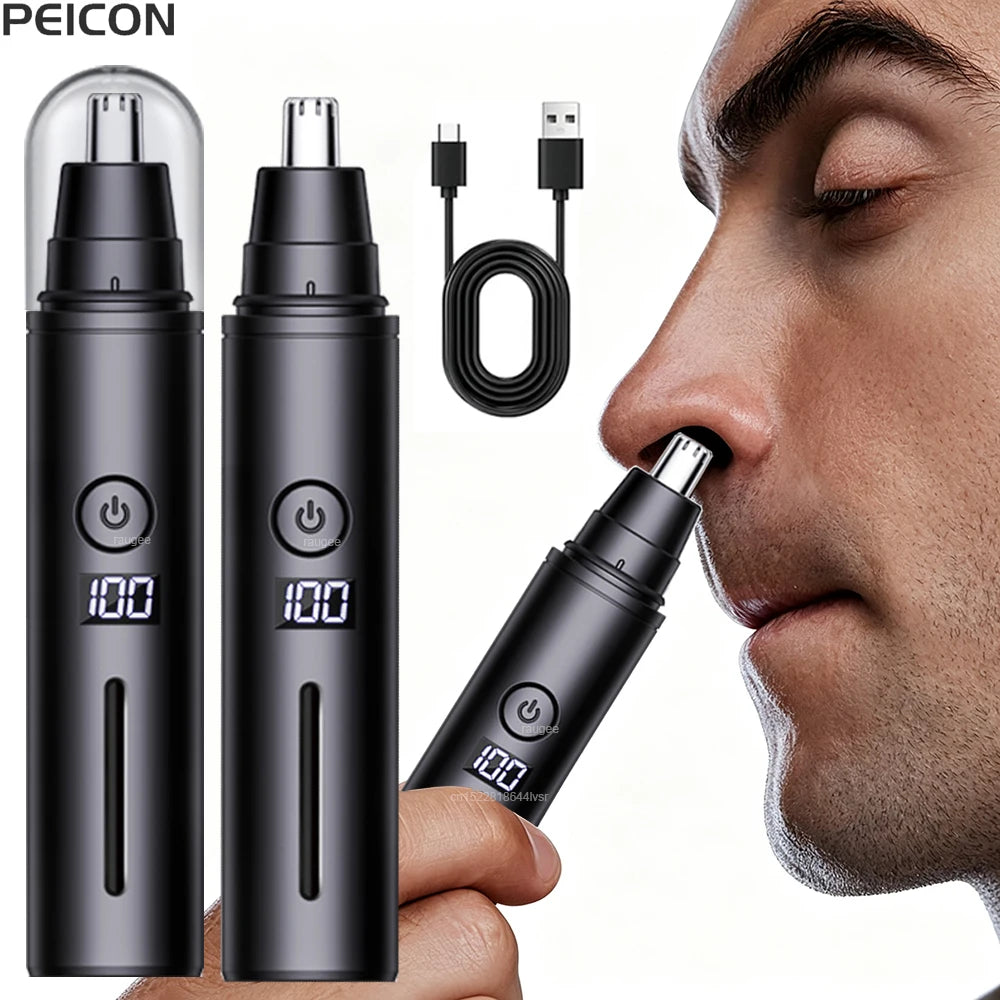 Raugee 3-in-1 Mini Electric Nose Hair Trimmer USB Rechargeable Nose Hair Trimmer PLUSH