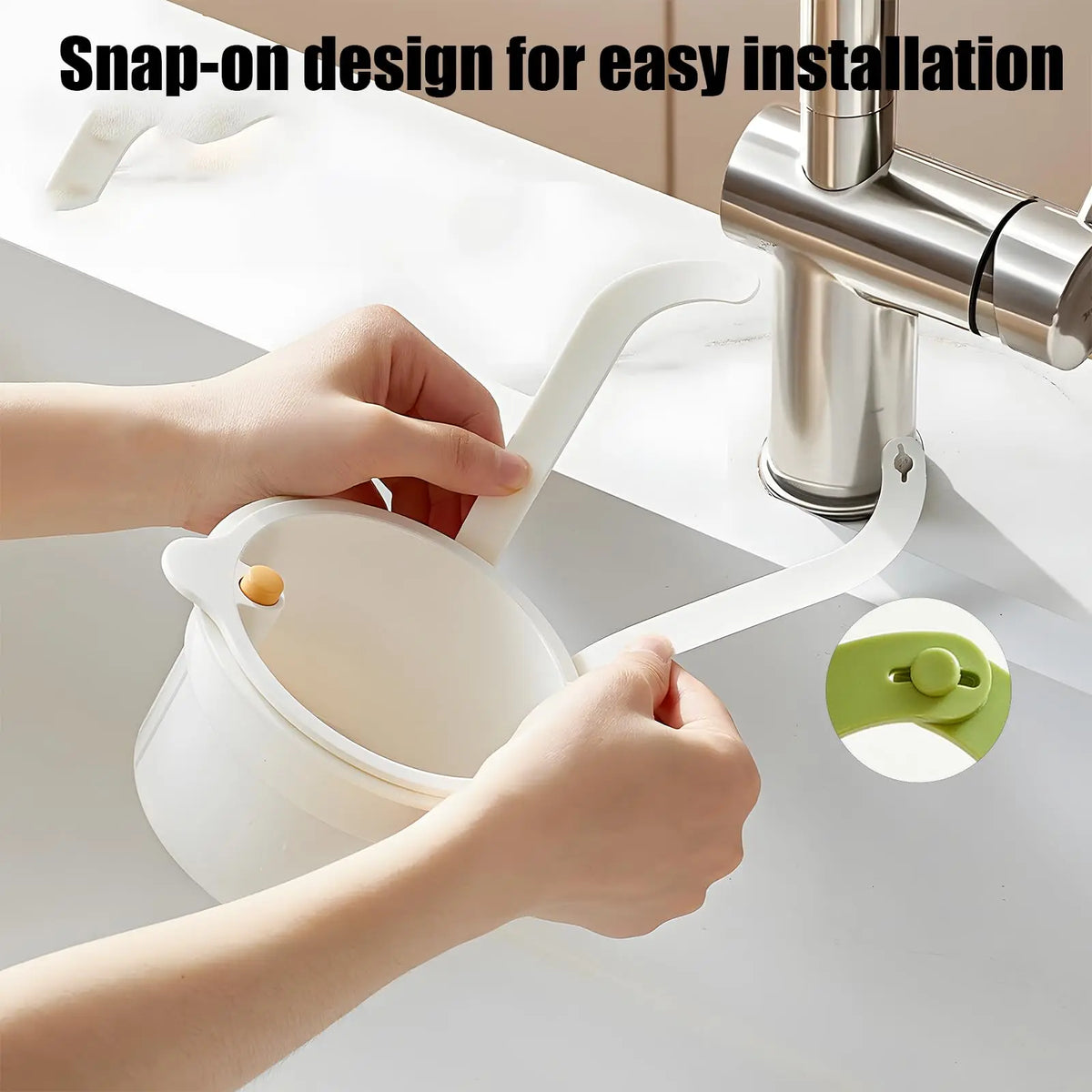 Self-Cleaning Sink Strainer Basket | Faucet Hanging Food Filter Sink Strainer Basket PLUSH