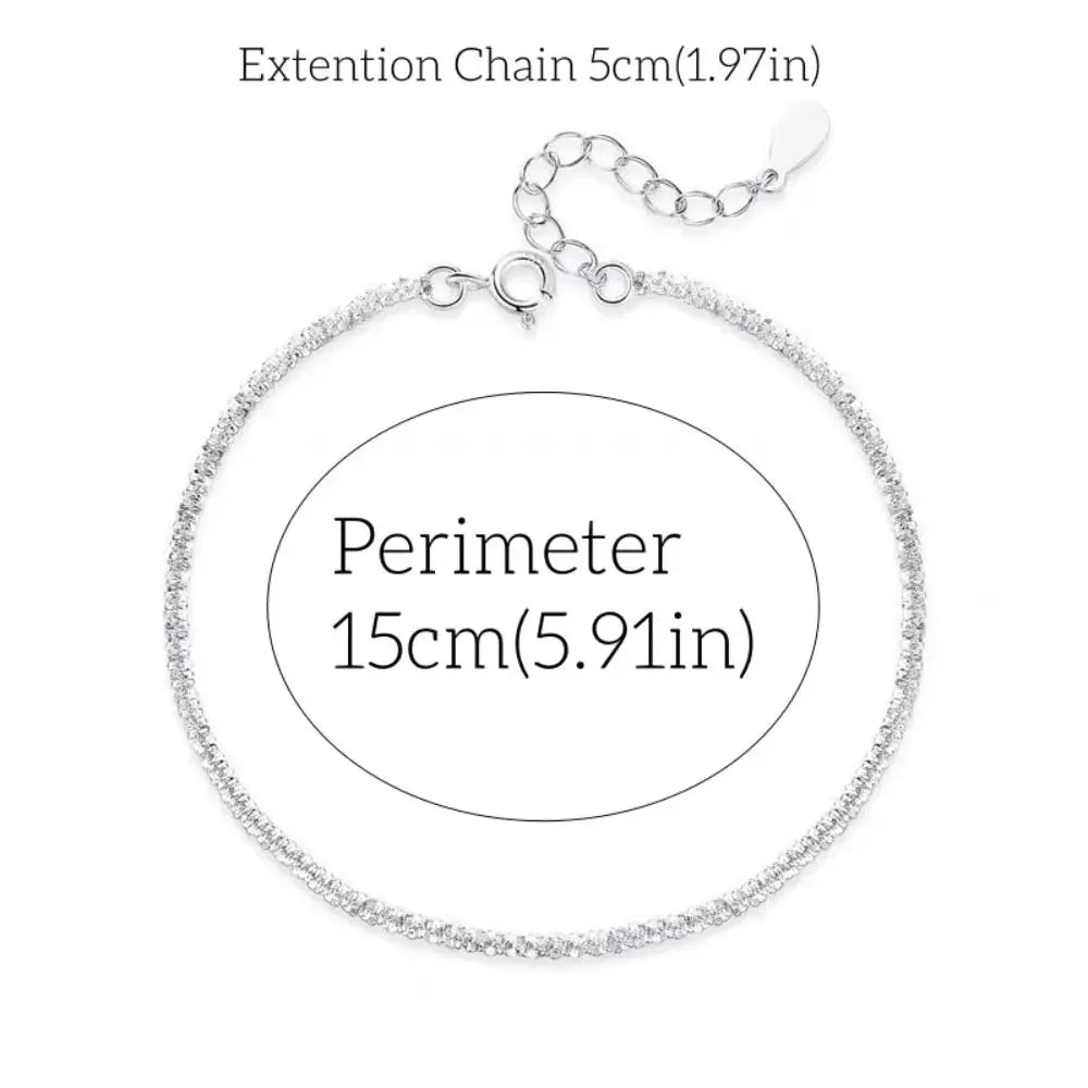 Adjustable Beaded Thin Chain Bracelet – Silver Women's Jewelry Chain Link Bracelet PLUSH