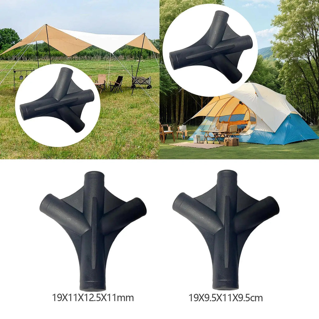 4-Way Tent Pole Connector 2-Pack | 19mm 11mm 12.5mm Tent Pole Connector PLUSH