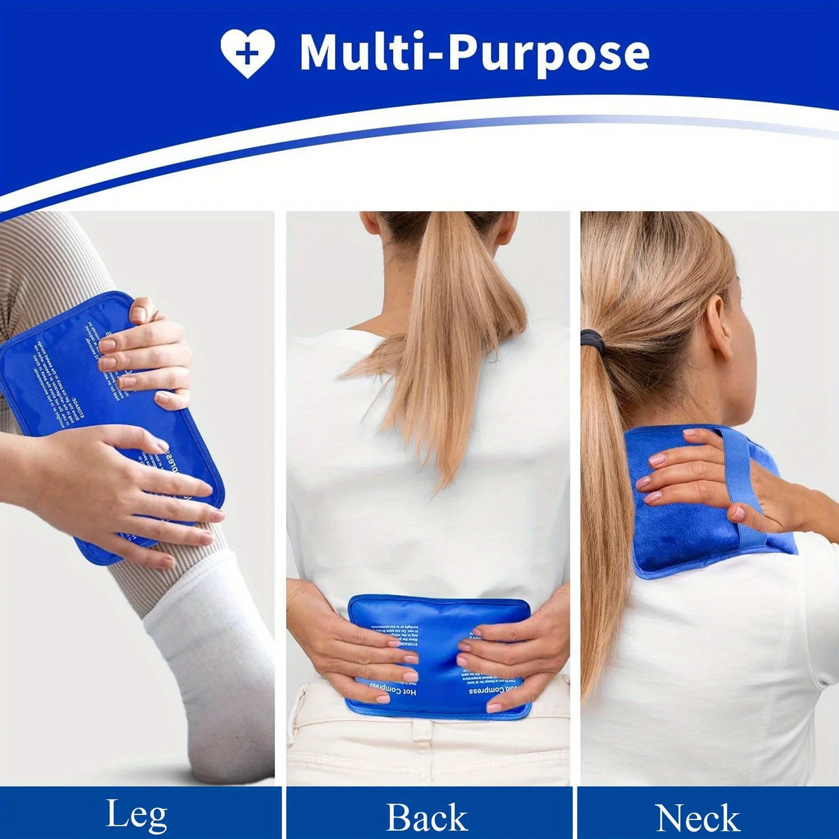 Large Reusable Hot Cold Gel Ice Pack – Shoulder Knee Back Hot Cold Gel Pack PLUSH