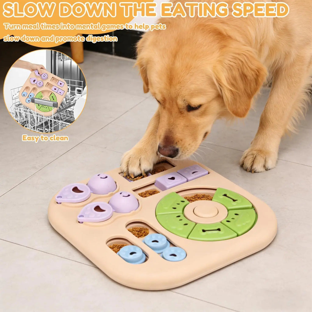 Dog Puzzle Toy Slow Feeder – Interactive Treat Dispenser Pet Puzzle Feeder PLUSH