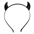 Gothic Devil Horn Headband – Glossy Resin Ox Horn Hair Hoop Gothic Hair Headband PLUSH Black