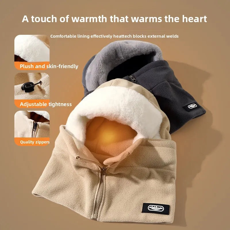 Winter Fleece Cycling Hat Scarf & Face Mask Set | Windproof Winter Cycling Set PLUSH