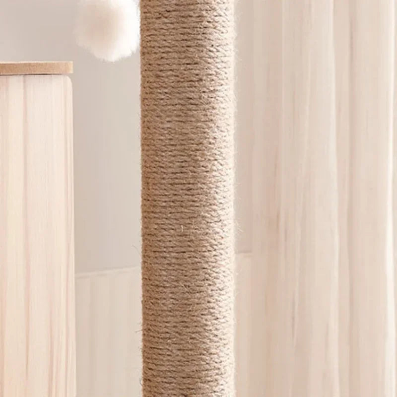 Large Wooden Cat Tree Space Pod Multi-Level Tower & Scratching Cat Tree Tower PLUSH