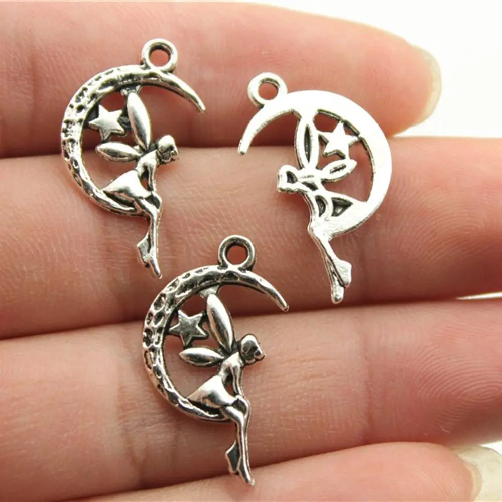 10pcs Fairy Angel Moon Star Charms for DIY Jewelry Making Jewelry Making Charms PLUSH