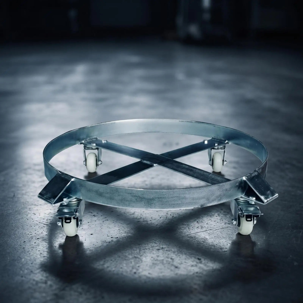 Drum Dolly with Swivel Casters – Heavy-Duty Steel Moving Base Drum Dolly PLUSH