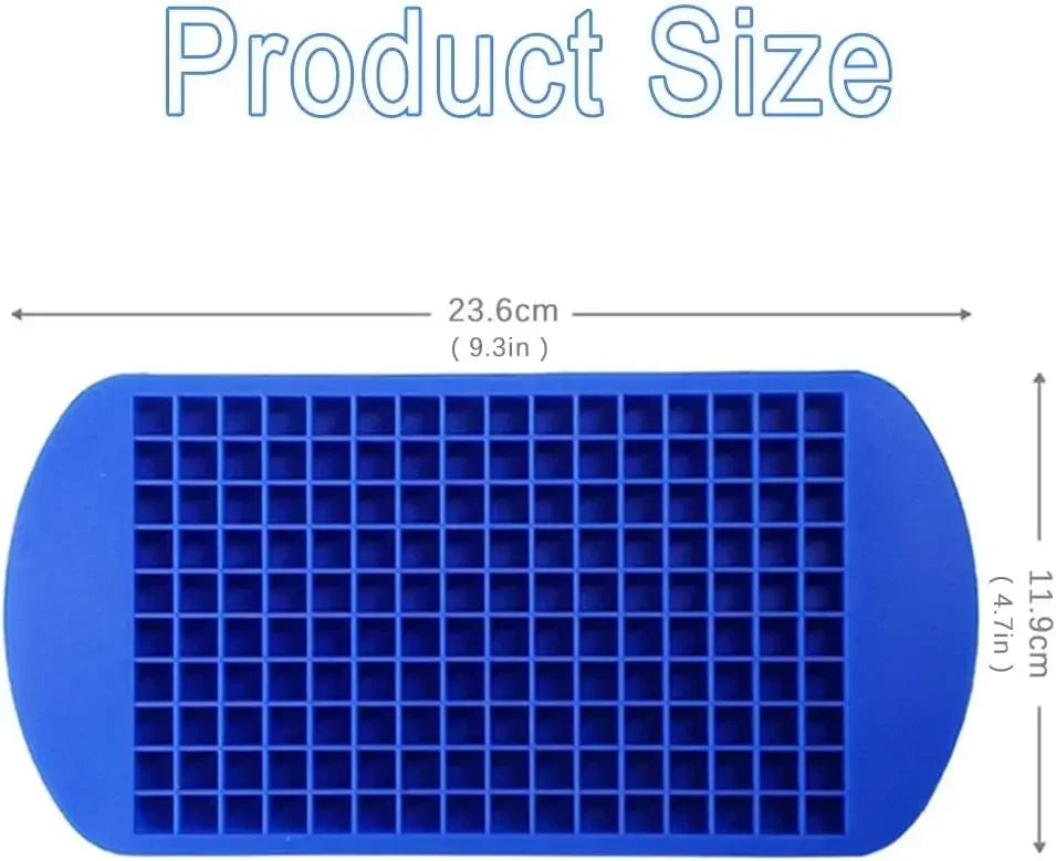 160-Cavity Food Grade Silicone Ice Cube Tray – Mini Square Mold Silicone Ice Cube Tray PLUSH