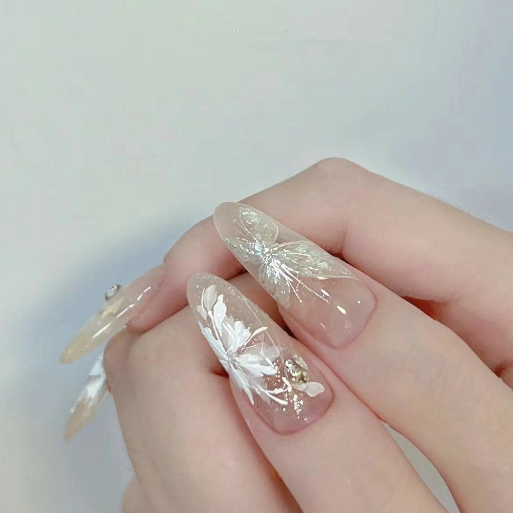 Ice Flower Nail Art Decals – Elegant Floral Adhesive Stickers Nail Art Stickers PLUSH