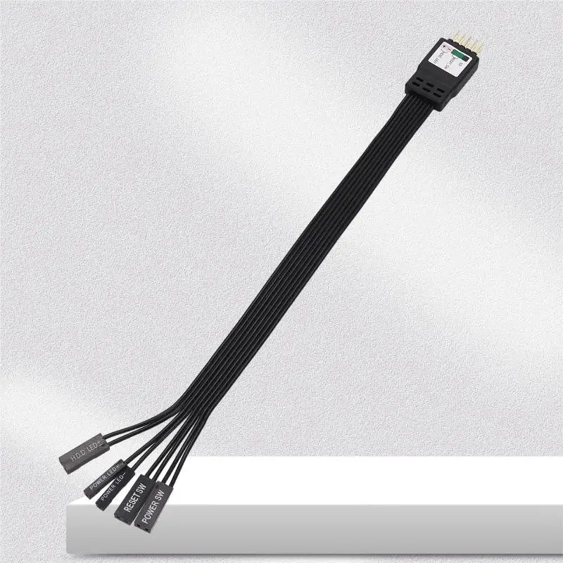 9-Pin Motherboard Front Panel Extension Flat Cable 20/30/50cm PC Header Cable PLUSH