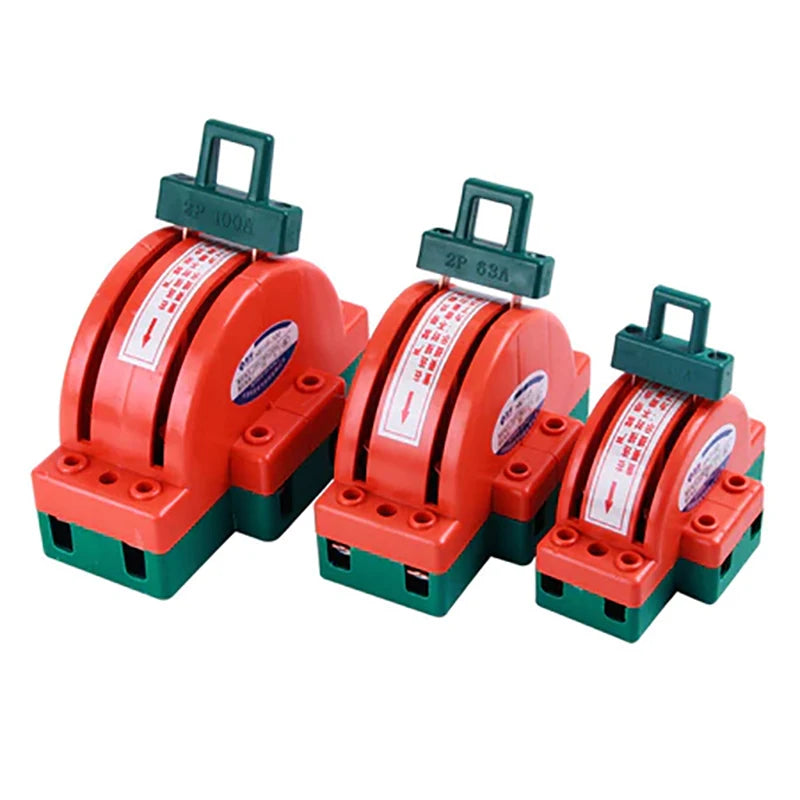 DPDT Knife Disconnect Switch 32A 63A 100A – 2 Pole Double Throw Knife Disconnect Switch PLUSH
