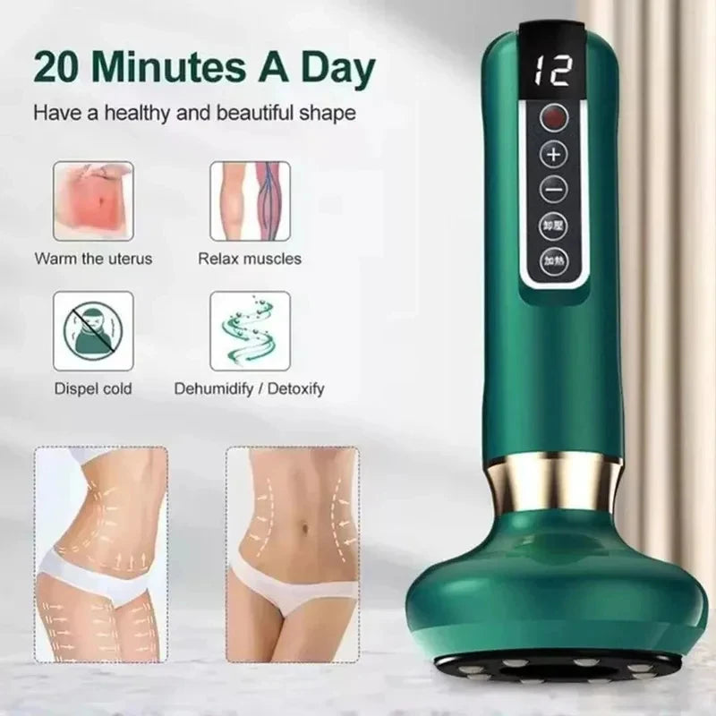 Electric Cupping Massager – Infrared Heat & Vacuum Suction Electric Cupping Massager PLUSH
