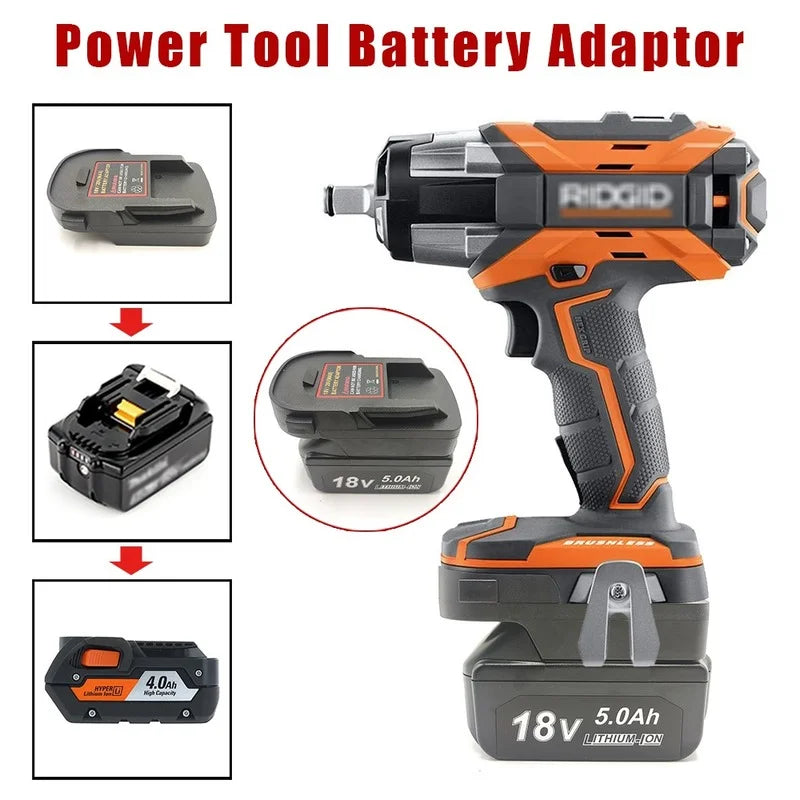 Makita 18V to Ridgid & AEG 18V Battery Adapter Converter Battery Adapter PLUSH
