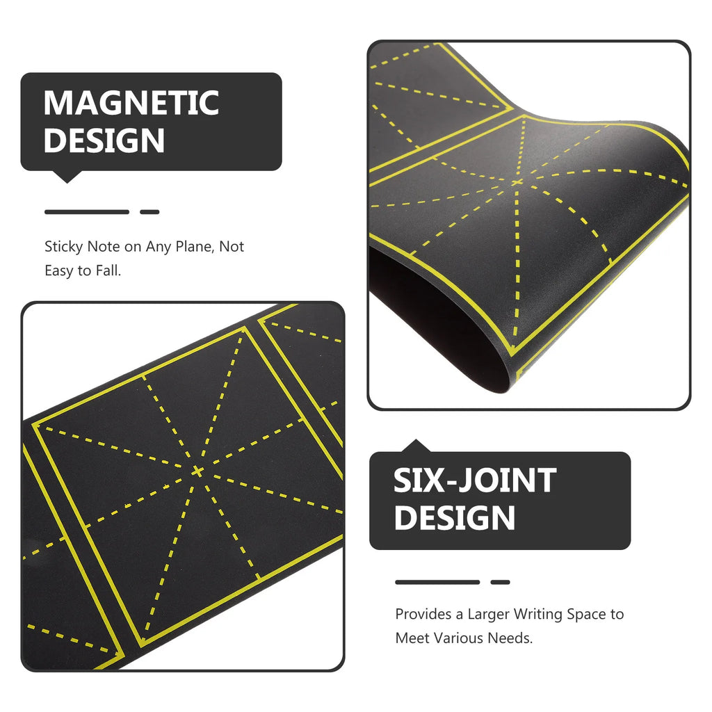 Magnetic Chalkboard Strips Grid Pattern Erasable Board – 2 Pack Magnetic Chalkboard Strip PLUSH