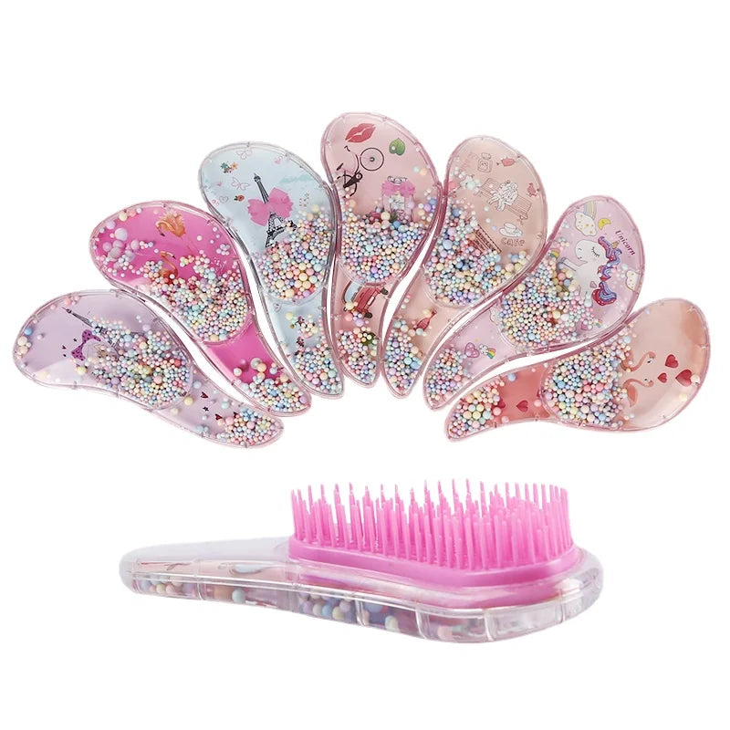 Unicorn Magic Anti-Static Detangling Hair Brush – Pink Detangling Hair Brush PLUSH