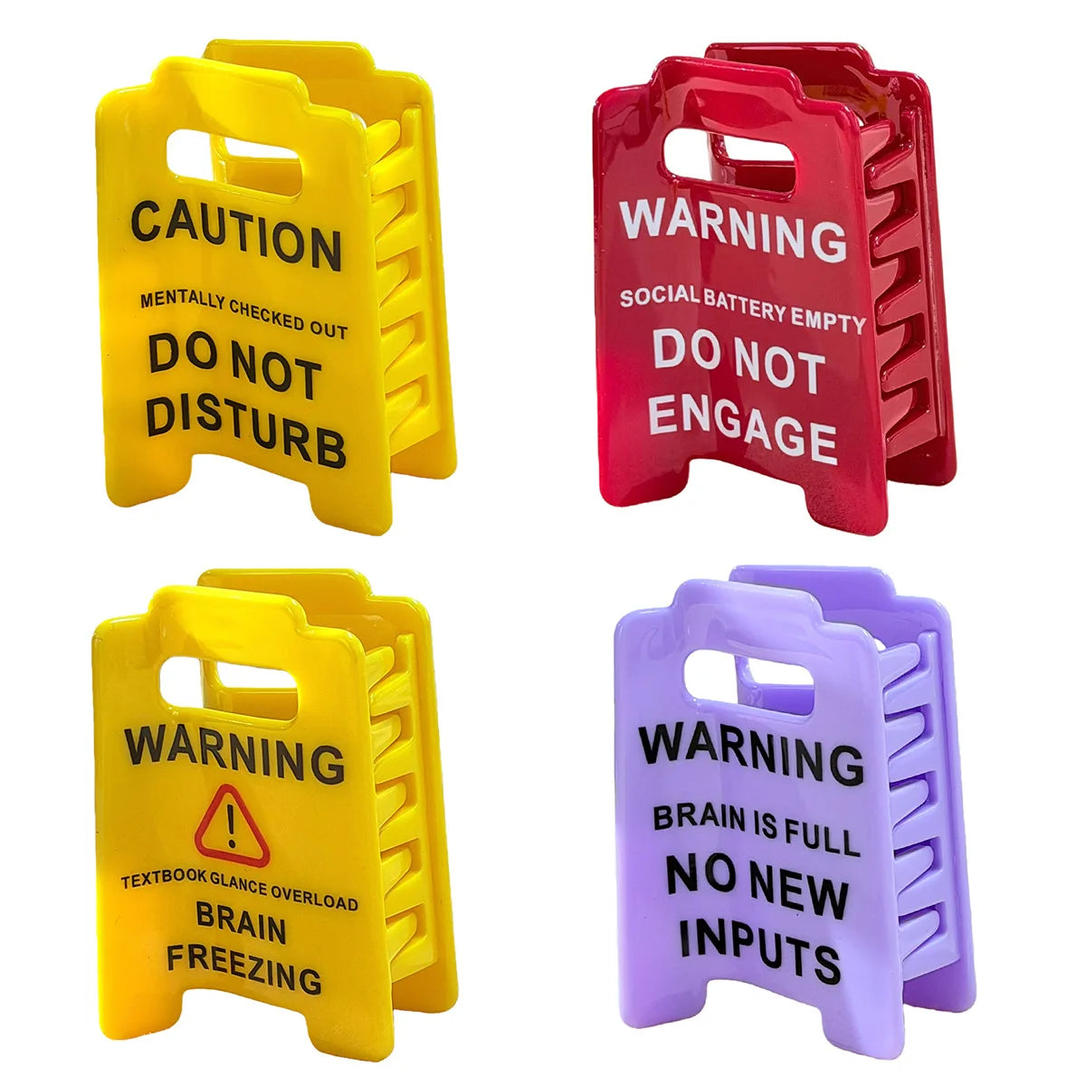 Warning Sign Hair Claw Clip – Novelty Updo Ponytail Holder Novelty Hair Clip PLUSH