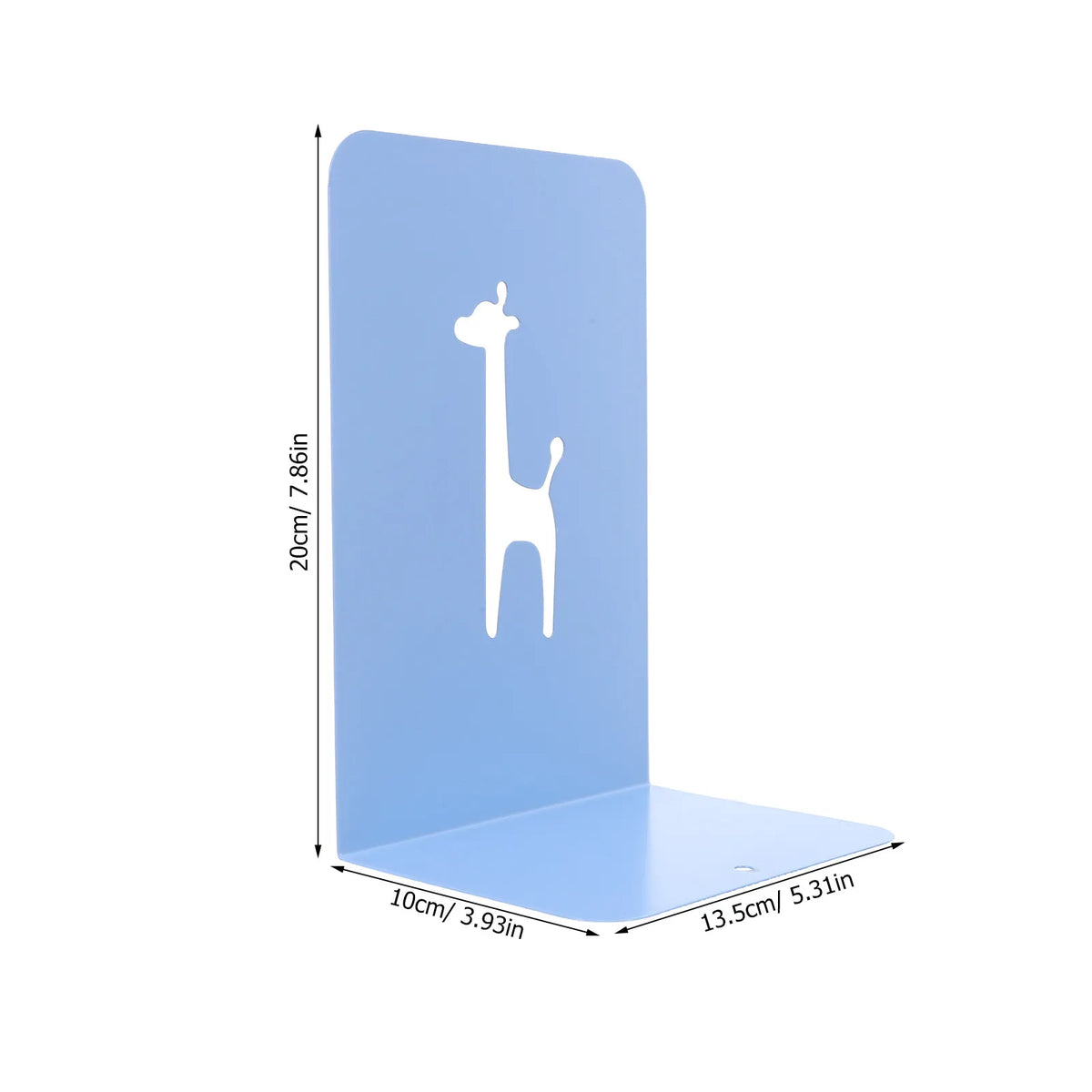 Metal Giraffe Bookends Set of 2 – Decorative Shelf Book Supports Decorative Bookends PLUSH