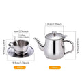Stainless Steel Kids Tea Party Set – Teapot, Cups & Strainer Kids Pretend Play Set PLUSH Set