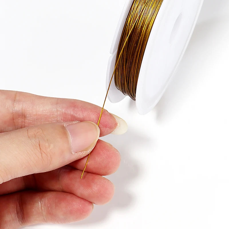 Stainless Steel Beading Wire 0.3–1mm | DIY Jewelry Cord Roll Beading Wire Cord PLUSH