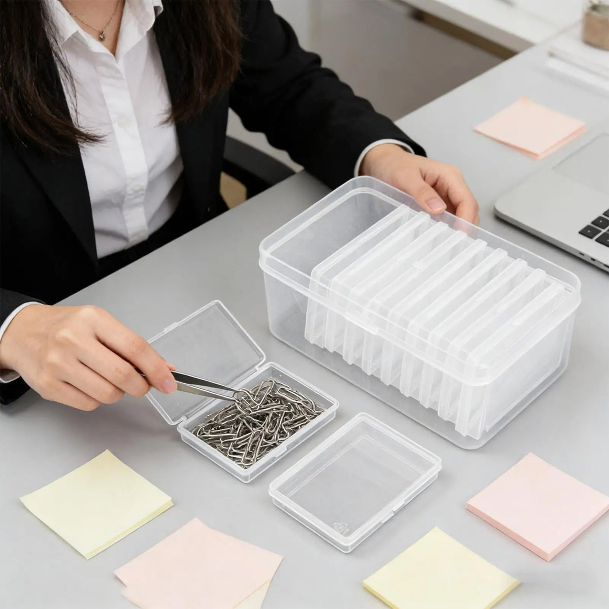 Transparent Plastic Storage Box 11 Compartments | Cards & Jewelry Compartment Storage Box PLUSH