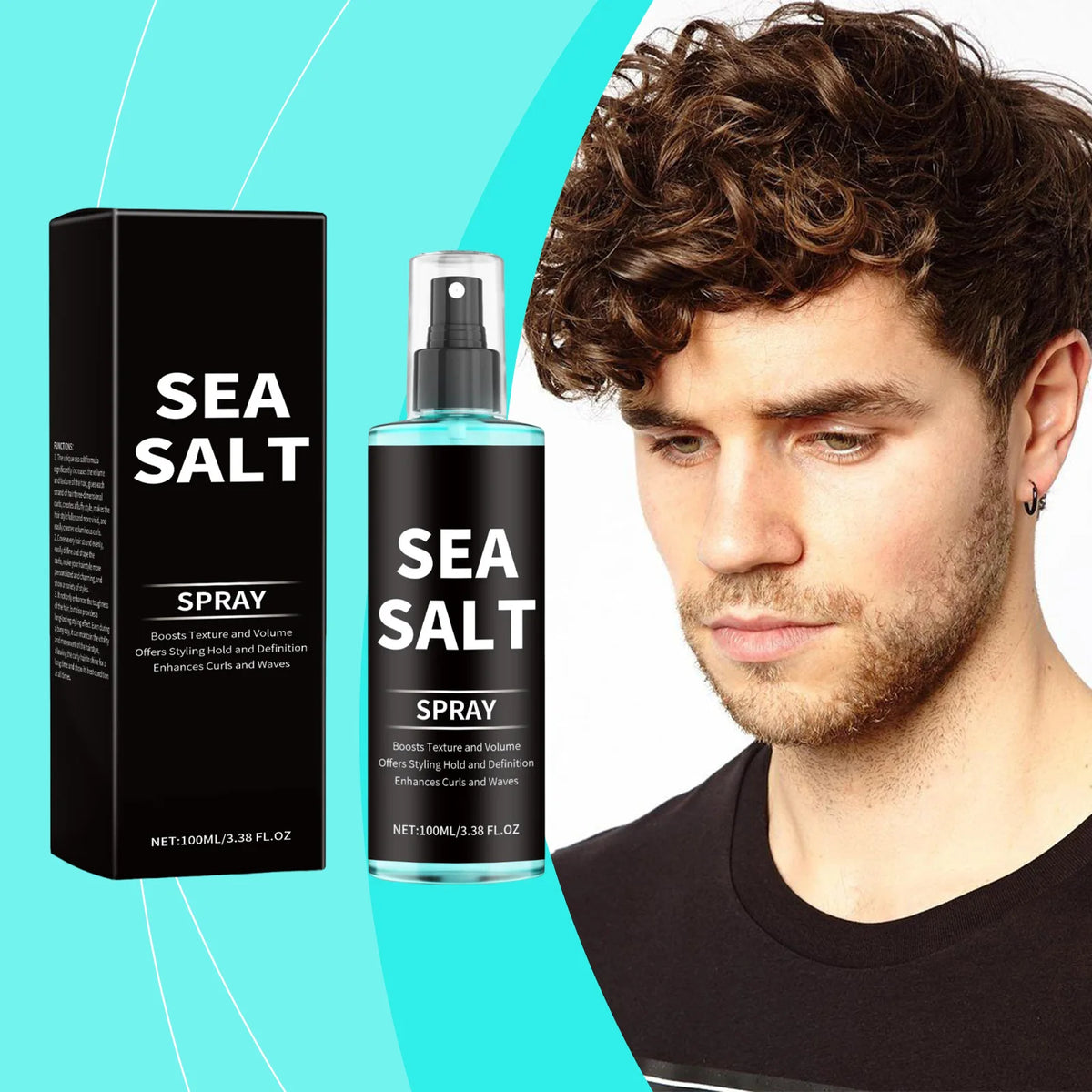 Sea Salt Hair Spray – Volumizing, Thickening & Strong Hold Hair Styling Spray PLUSH
