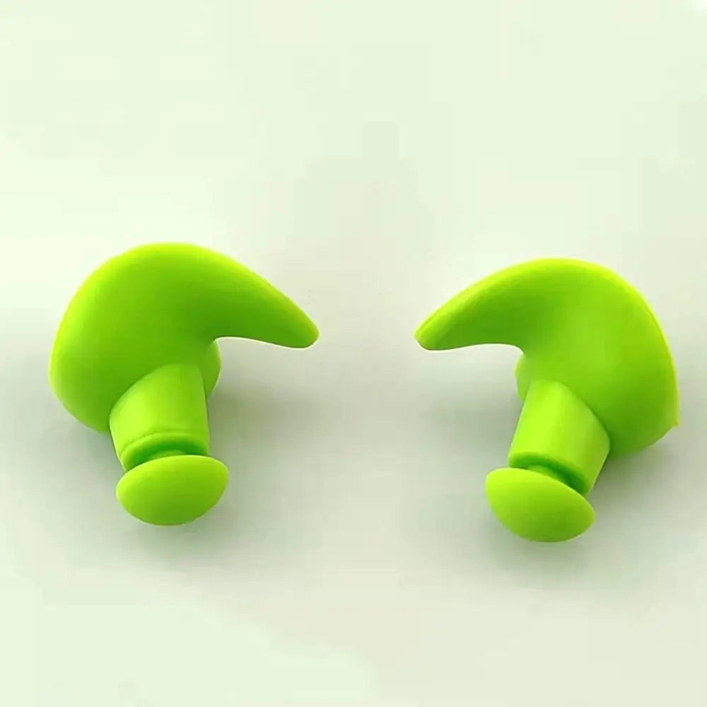 Silicone Waterproof Swim Earplugs for Sleep & Water Sports Swim Earplugs PLUSH green-without case