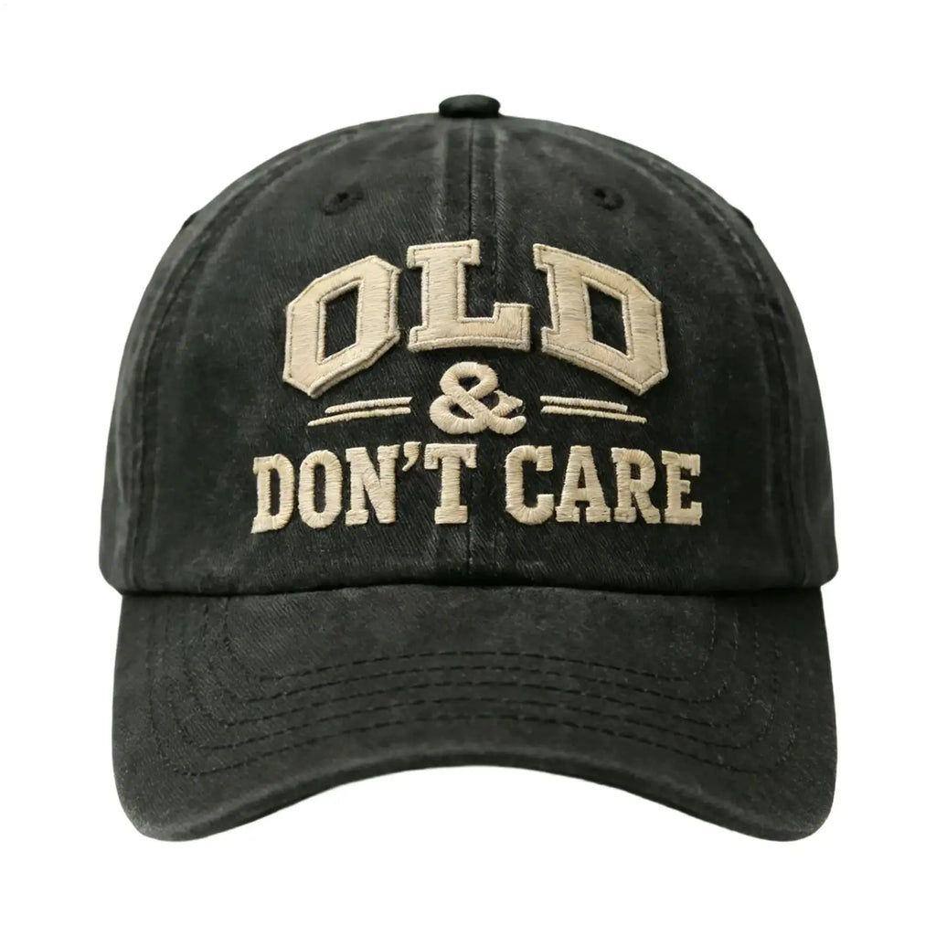 "OLD Don't Care" Embroidered Retro Washed Baseball Cap Baseball Cap PLUSH