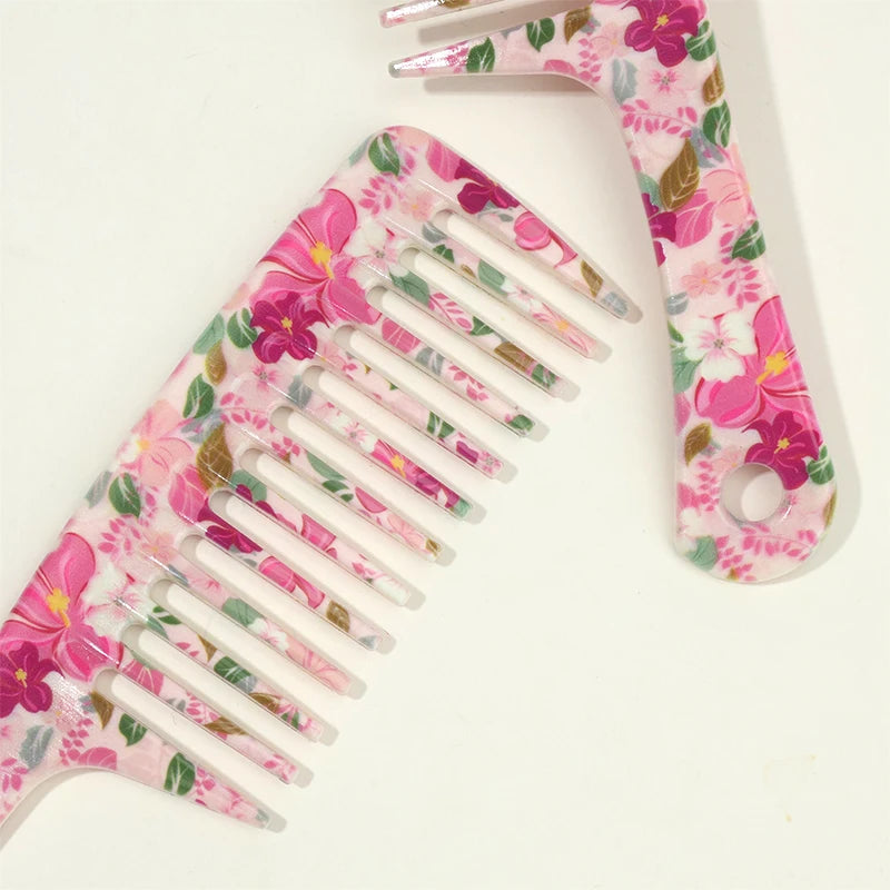 Pink Wide-Tooth Hair Comb – Easy Detangling, All Hair Types Wide-Tooth Hair Comb PLUSH