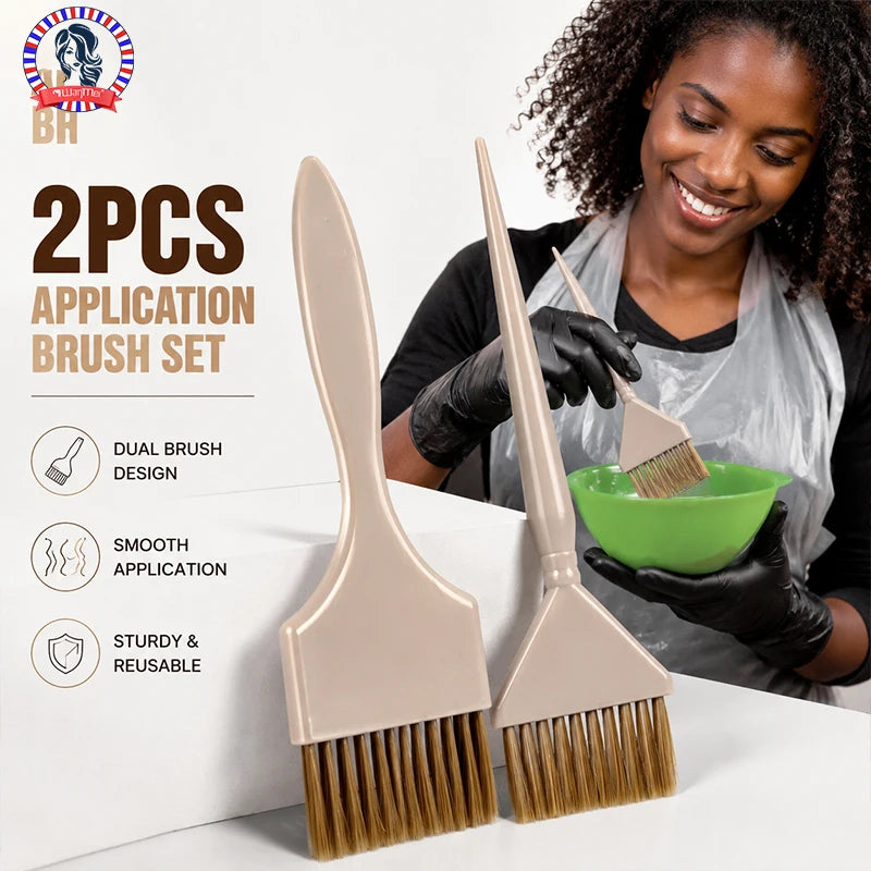 2Pcs Dual Design Hair Dye Applicator Brush Set – Reusable Hair Dye Brush Set PLUSH