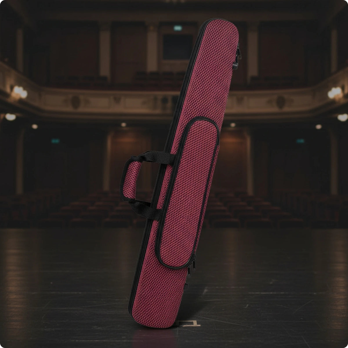 Padded Clarinet Case with Shoulder Strap | Portable & Sturdy Clarinet Case PLUSH Red