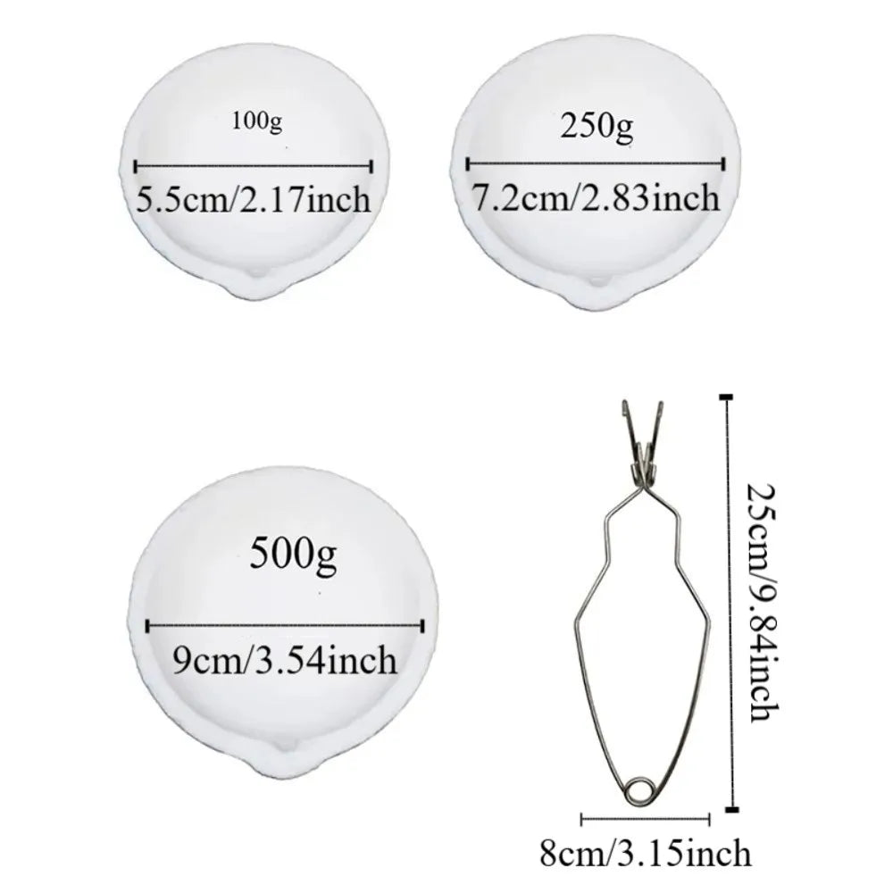 Quartz Crucible with Spout & Clip Tongs – Jewelry Melting Bowl Jewelry Melting Crucible PLUSH