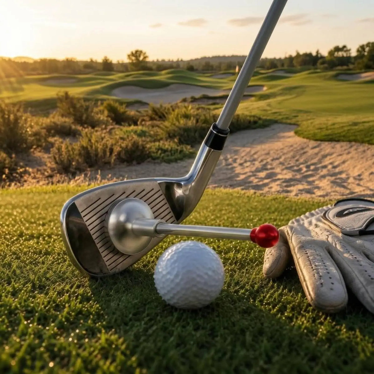 Golf Chipping Aid – Swing Correction Tool with Long Shaft Golf Training Aid PLUSH