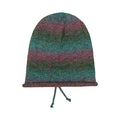 Gradient Knit Beanie Hat – Rolled Brim Drawstring Streetwear Cap Knit Beanie Hat PLUSH Purple