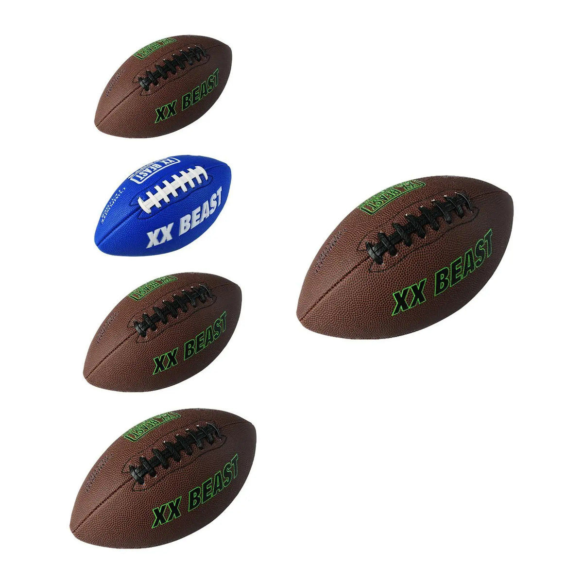 Tooyful Nonslip American Football – PU Leather Rugby Ball American Football PLUSH Size 7