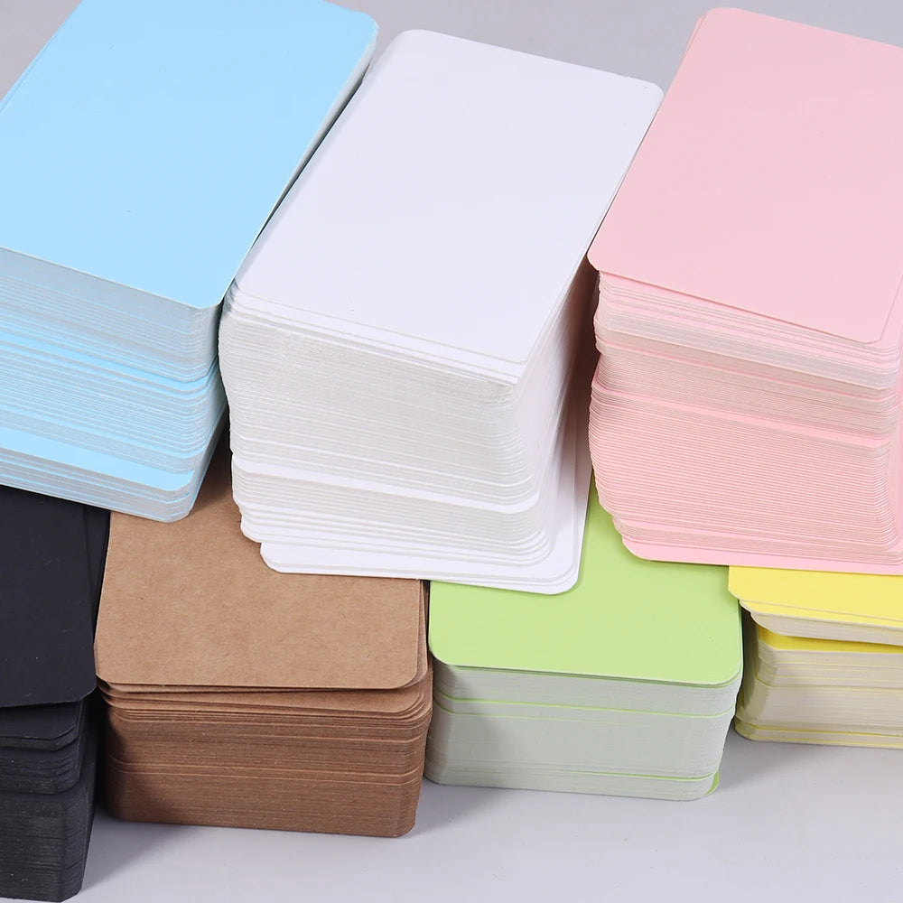 100pcs Blank Kraft Paper Cards 54x88mm – Notes, Tags & Invites Blank Kraft Paper Cards PLUSH