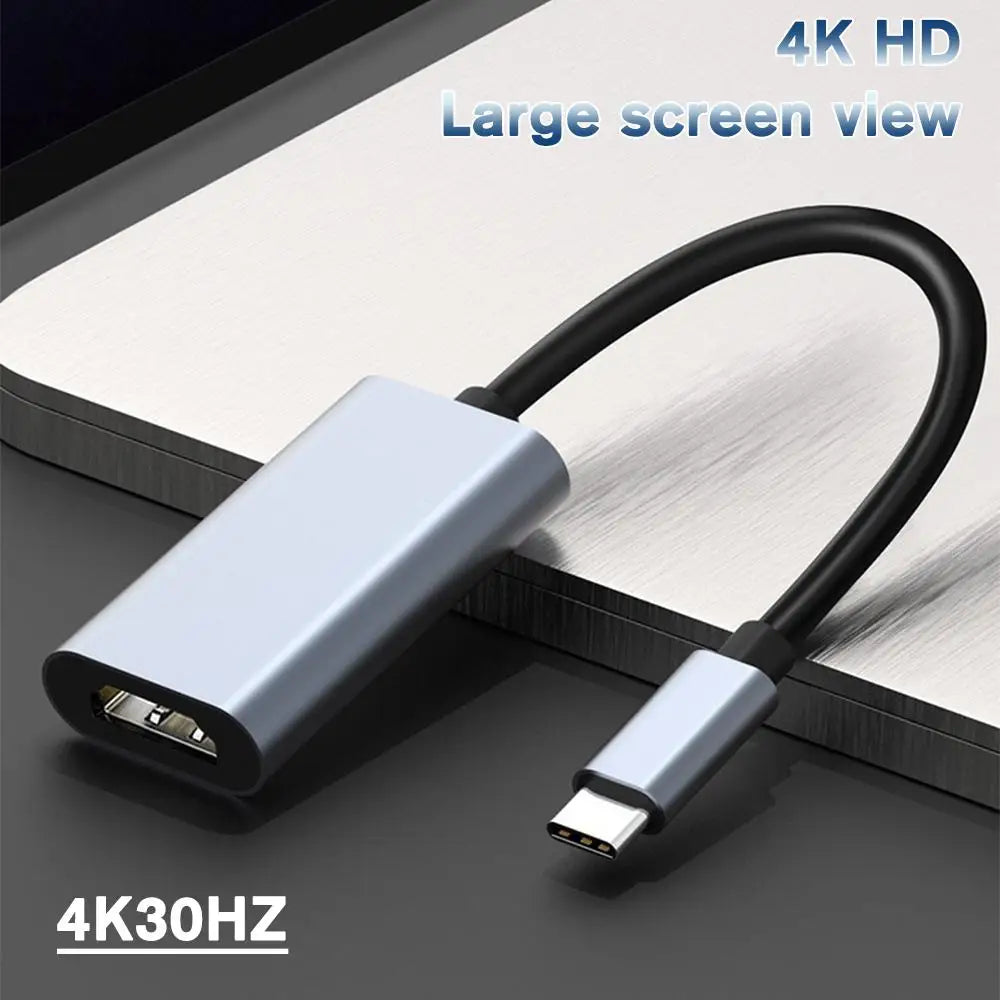 USB-C to HDMI Adapter 4K 30Hz | Type-C HD Projection Cable USB-C HDMI Adapter PLUSH