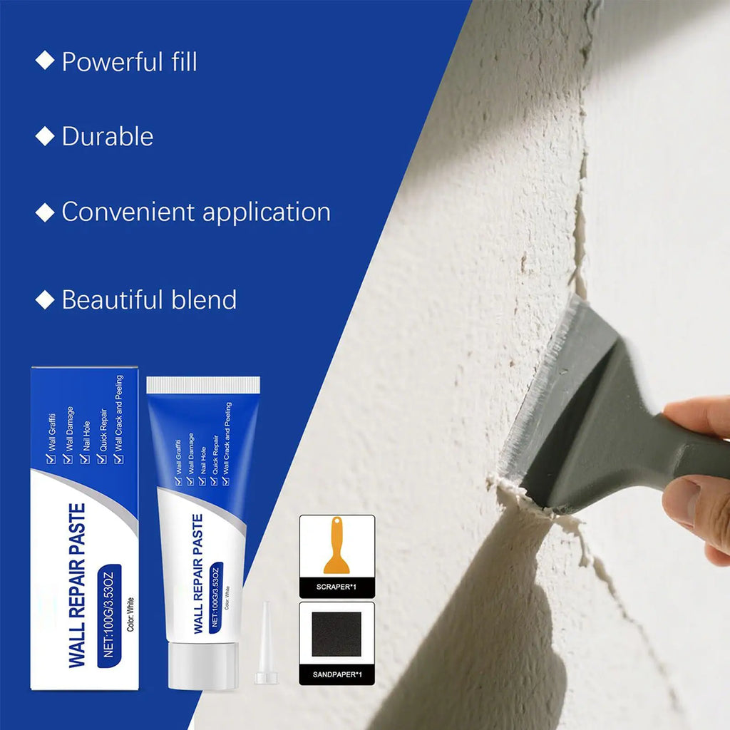 Wall Repair Cream Kit with Scraper – Waterproof & Mould-Proof Wall Repair Kit PLUSH